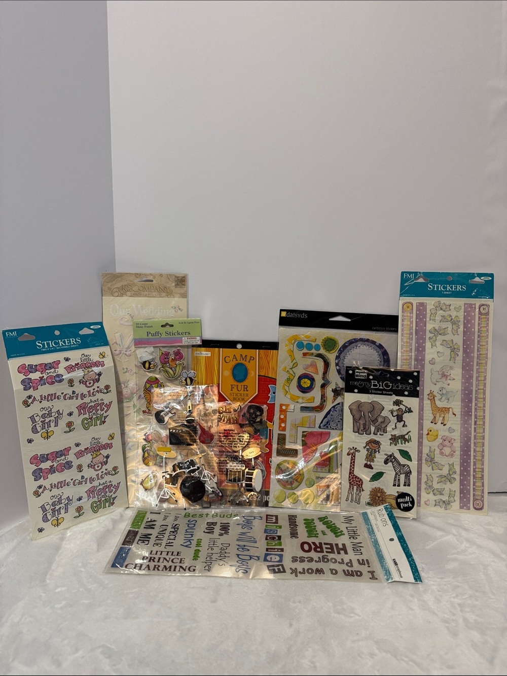 Scrapbook stickers 10 pieces lot puffy stickers